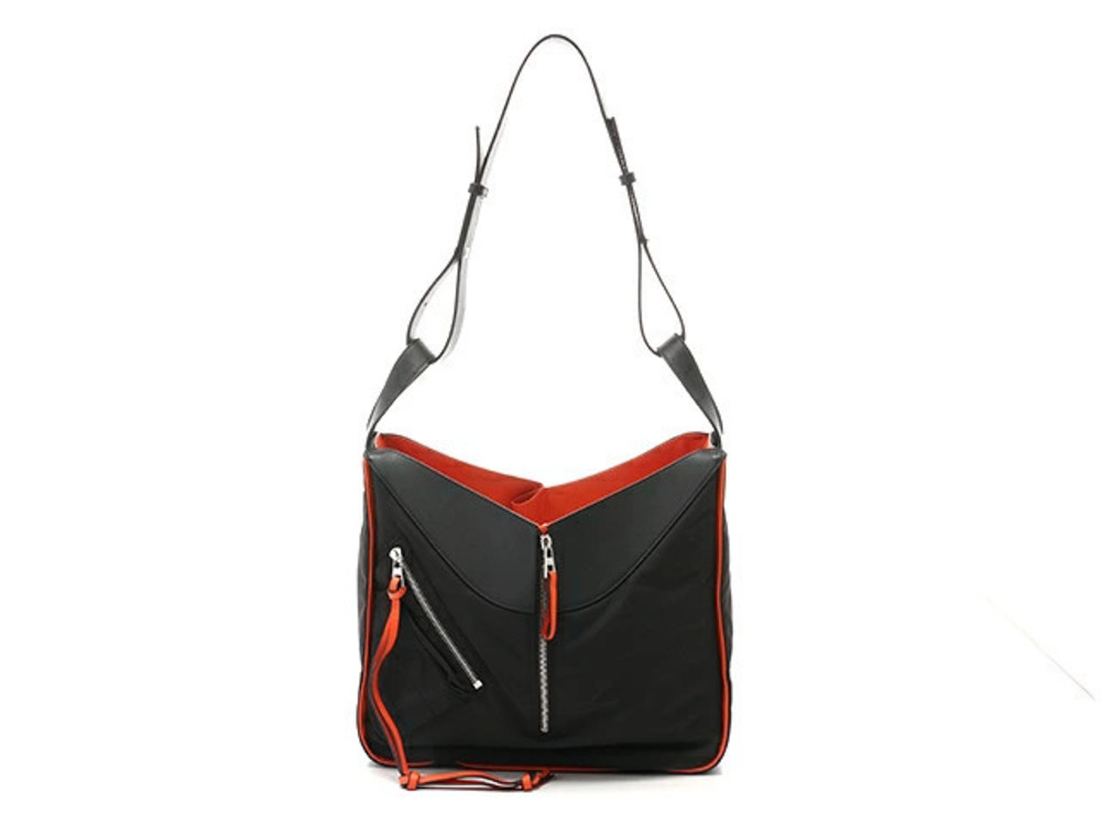 Loewe Bag Shoulder Hammock Bomber Calfskin Black Orange